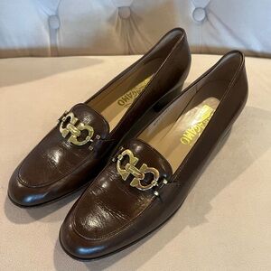 Ferragamo Loafers Brown Sz 9.5 4A